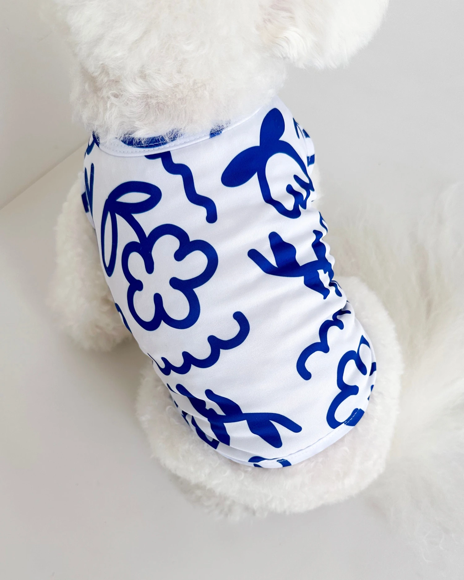 COTE A COTE Blue Scribbles Cooling Dog Tee 3 COTE A COTE Blue Scribbles Cooling Dog Tee - Image 3