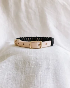 EMBER & IVORY Macrame & Leather Dog Collar In Black W/ Natural (Made In The USA) 10 EMBER & IVORY Macrame & Leather Dog Collar In Black W/ Natural (Made In The USA) -Pet Sale Shop 10 abba35f9 c7ac 4817 a181 87d758d8bfc0
