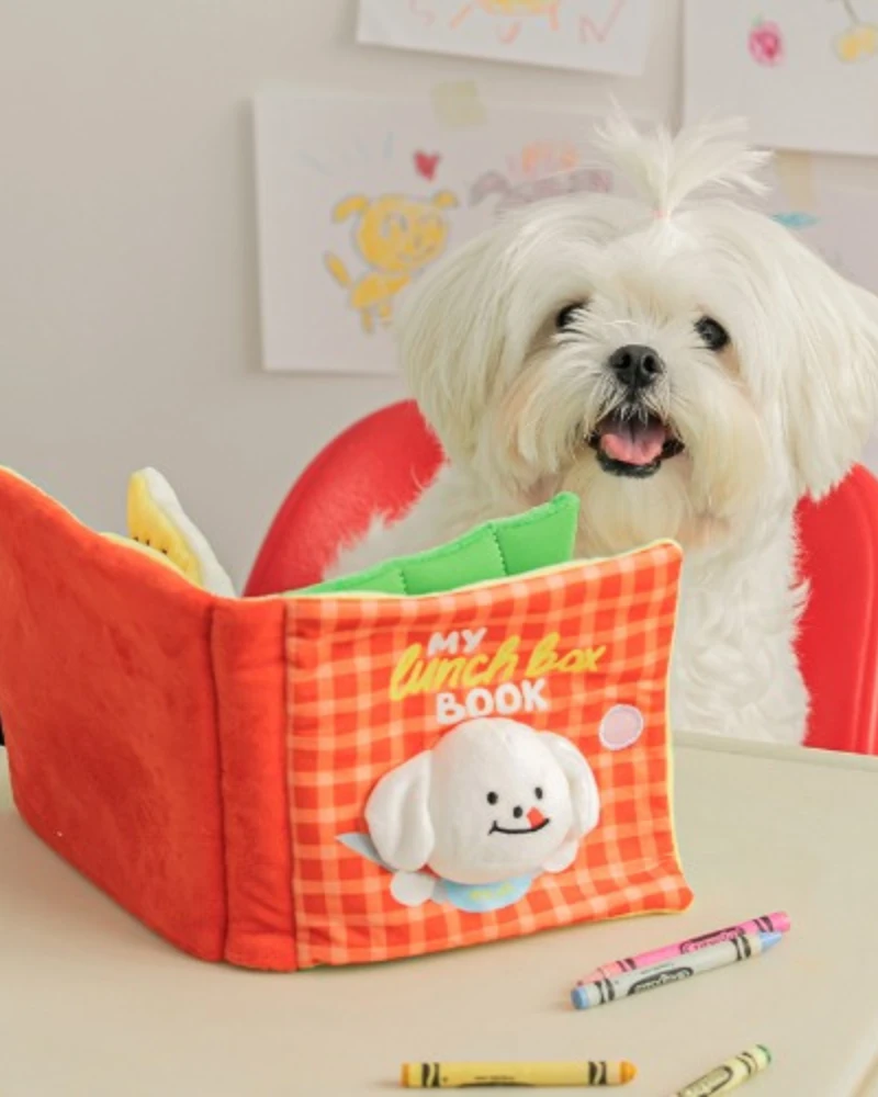 BITE ME Lunch Box Nosework Dog Book Plush Toy 2 BITE ME Lunch Box Nosework Dog Book Plush Toy - Image 2