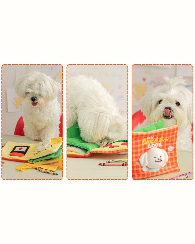 BITE ME Lunch Box Nosework Dog Book Plush Toy 5 BITE ME Lunch Box Nosework Dog Book Plush Toy - Image 5