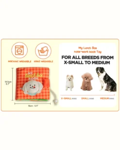 BITE ME Lunch Box Nosework Dog Book Plush Toy 19 BITE ME Lunch Box Nosework Dog Book Plush Toy -Pet Sale Shop 127