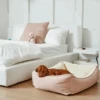 BOWSER'S PET PRODUCTS Scoop Bed In Blush & Ivory Sheepskin (Direct-Ship)