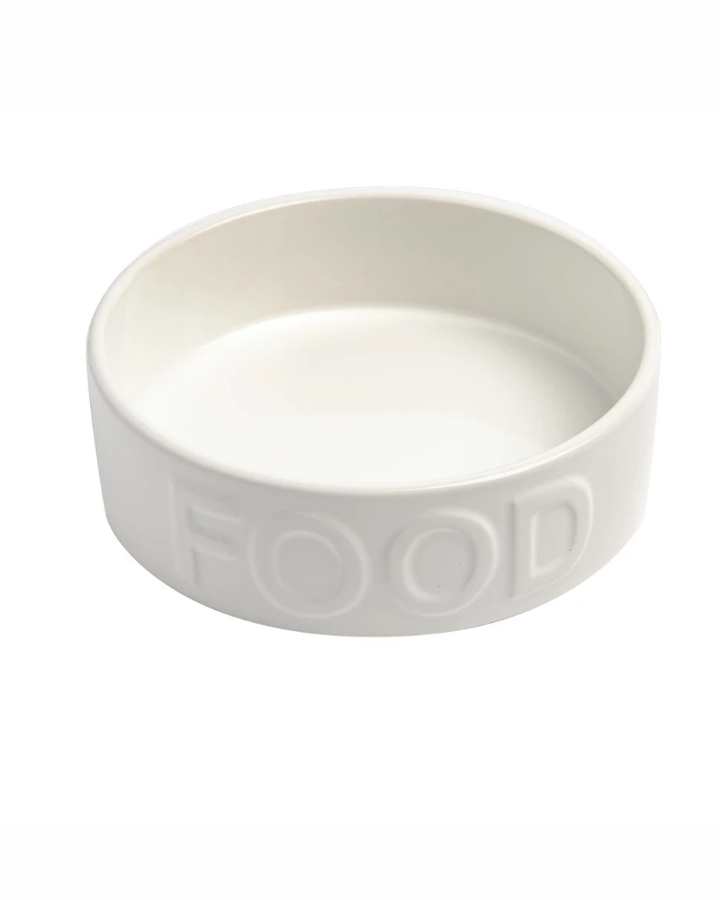 PARK LIFE DESIGNS Classic Food Ceramic Pet Bowl In White 4 PARK LIFE DESIGNS Classic Food Ceramic Pet Bowl In White - Image 4