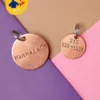 WOWIE GOODS Custom-Stamped Round Pet Name Tag In Copper, Brass, Or Aluminum (Custom/Drop-Ship)