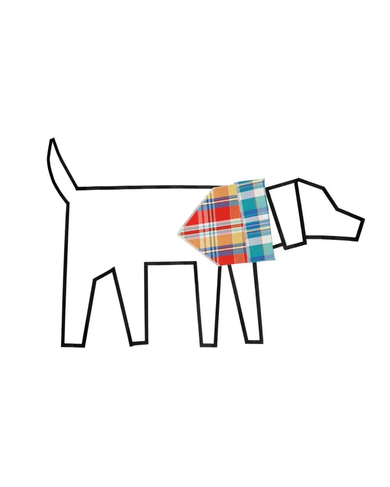 WARE OF THE DOG Reversible Plaid Dog Bandana (Made In The USA) 3 WARE OF THE DOG Reversible Plaid Dog Bandana (Made In The USA) - Image 3
