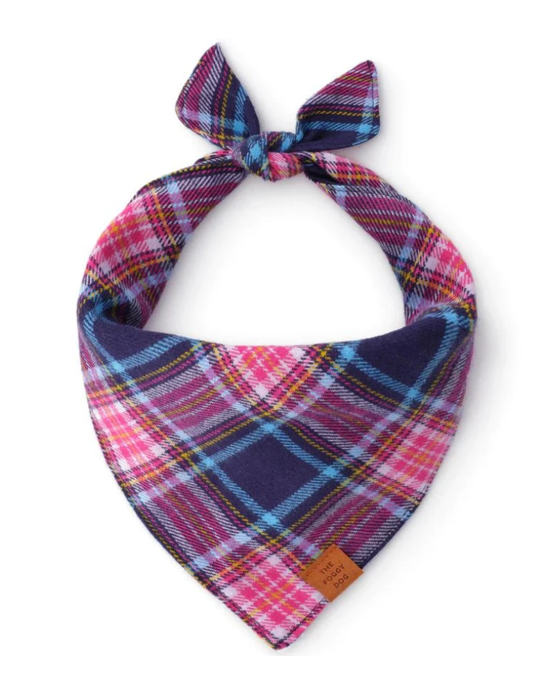 THE FOGGY DOG Camilla Flannel Plaid Dog Bandana (Made In The USA) 2 THE FOGGY DOG Camilla Flannel Plaid Dog Bandana (Made In The USA) - Image 2