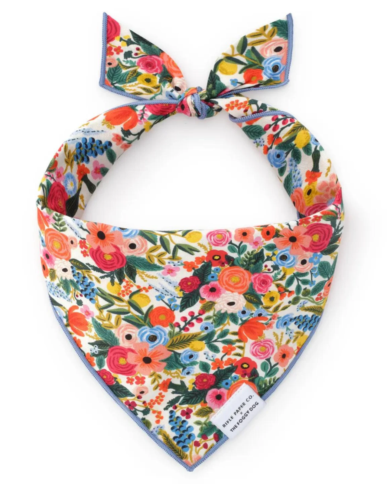THE FOGGY DOG Rifle Paper Co. X Tfd Garden Party Spring Dog Bandana (Made In The USA) 4 THE FOGGY DOG Rifle Paper Co. X Tfd Garden Party Spring Dog Bandana (Made In The USA) - Image 4