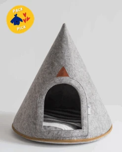 NOOEE PET Lucy Soft Grey Dog Cave (Medium)