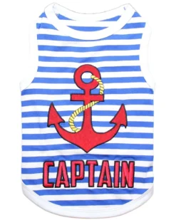 PARISIAN PETS Captain Dog Tank Top In Blue & White Stripe 11 PARISIAN PETS Captain Dog Tank Top In Blue & White Stripe -Pet Sale Shop 1 47cee445 fa3e 475a bcd7 58daf4963cd9