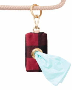 THE FOGGY DOG Buffalo Check Waxed Canvas Poo Bag Dispenser (FINAL SALE)