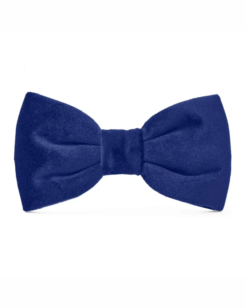 THE FOGGY DOG Navy Velvet Dog Bow-Tie (Made In The USA) 4 THE FOGGY DOG Navy Velvet Dog Bow-Tie (Made In The USA) - Image 4