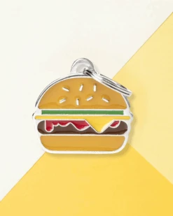 MY FAMILY Buy Me A Burger Custom Pet ID Tag