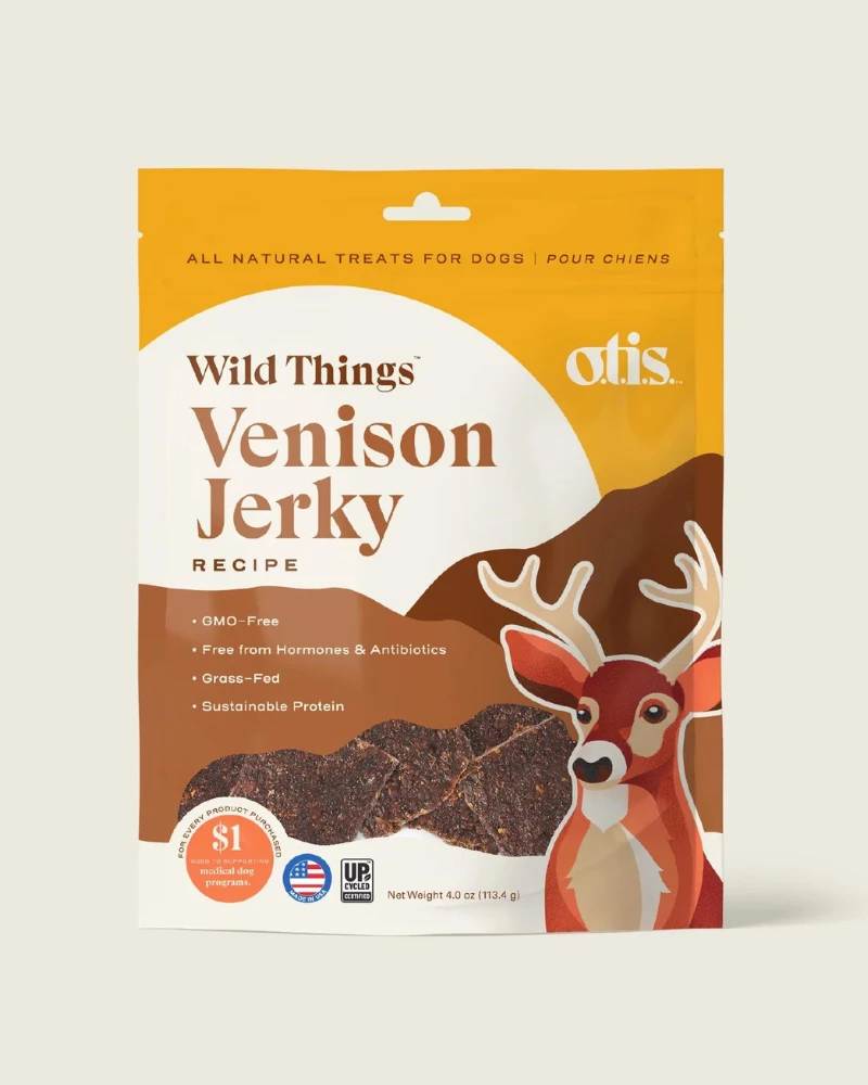 O.T.I.S. Wild Things Venison Jerky Dog Treat 3 O.T.I.S. Wild Things Venison Jerky Dog Treat - Image 3