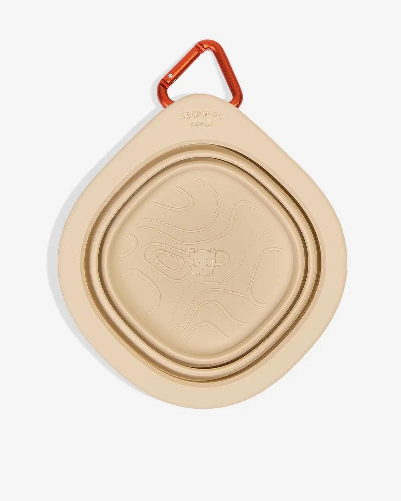ZEE.DOG Collapsible Go Bowl In Biscotti 1 ZEE.DOG Collapsible Go Bowl In Biscotti