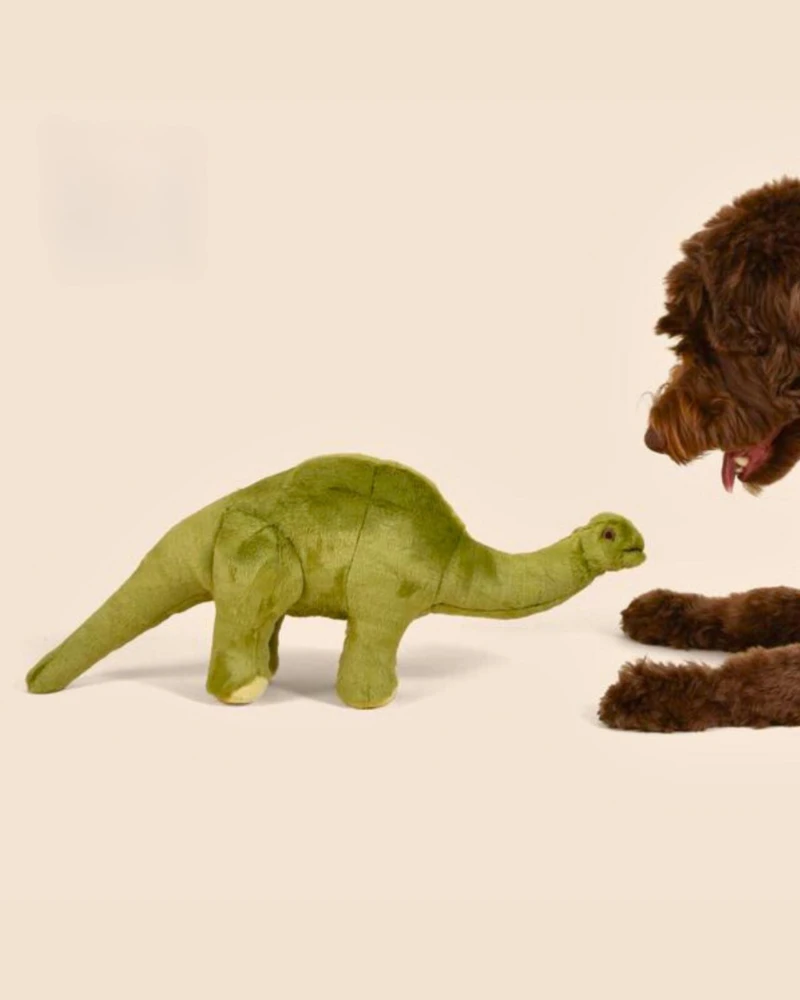 FLUFF & TUFF Emily Brontosaurus Squeaky Dog Plush Toy 2 FLUFF & TUFF Emily Brontosaurus Squeaky Dog Plush Toy - Image 2