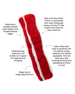 ROYAL PETS Mega BBQ Bacon Plush Squeaky Dog Toy (2' In Length) -Pet Sale Shop 25 08e1b509 46c8 446a a13a 45c749c79cd4