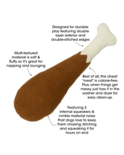 ROYAL PETS Mega BBQ Drumstick Plush Squeaky Dog Toy (2' In Length) -Pet Sale Shop 25 80c76100 cbc3 4b29 999b 81c41cef207c