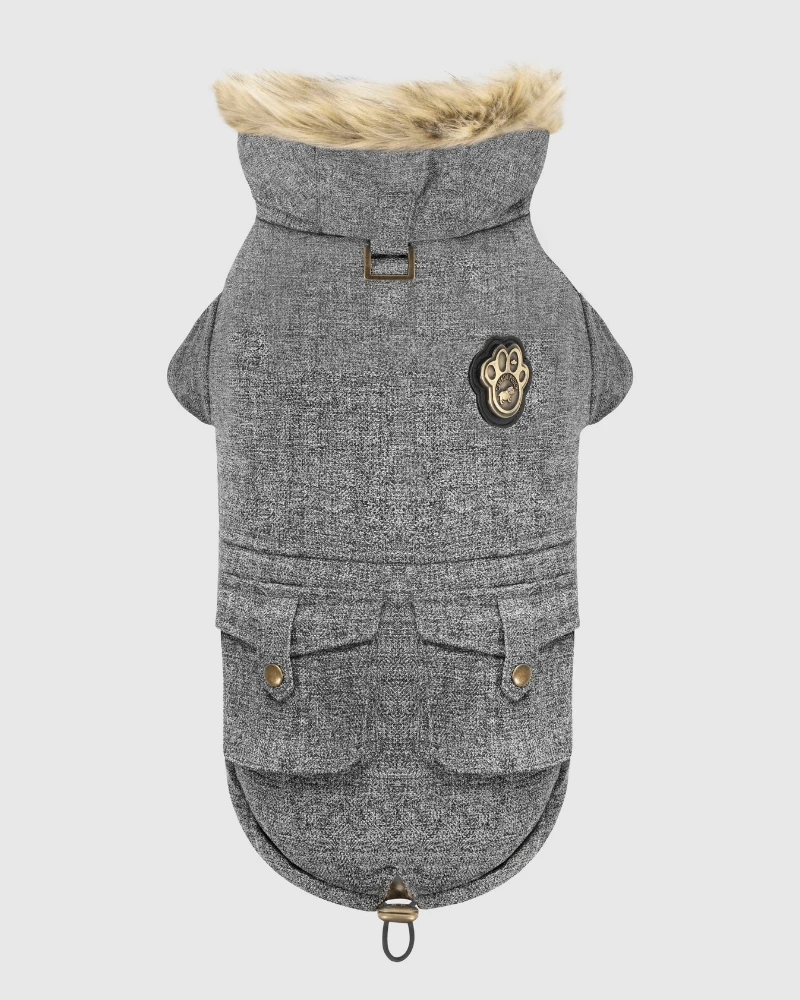 CANADA POOCH Alaskan Army Dog Parka In Salt And Pepper (FINAL SALE) 5 CANADA POOCH Alaskan Army Dog Parka In Salt And Pepper (FINAL SALE) - Image 5