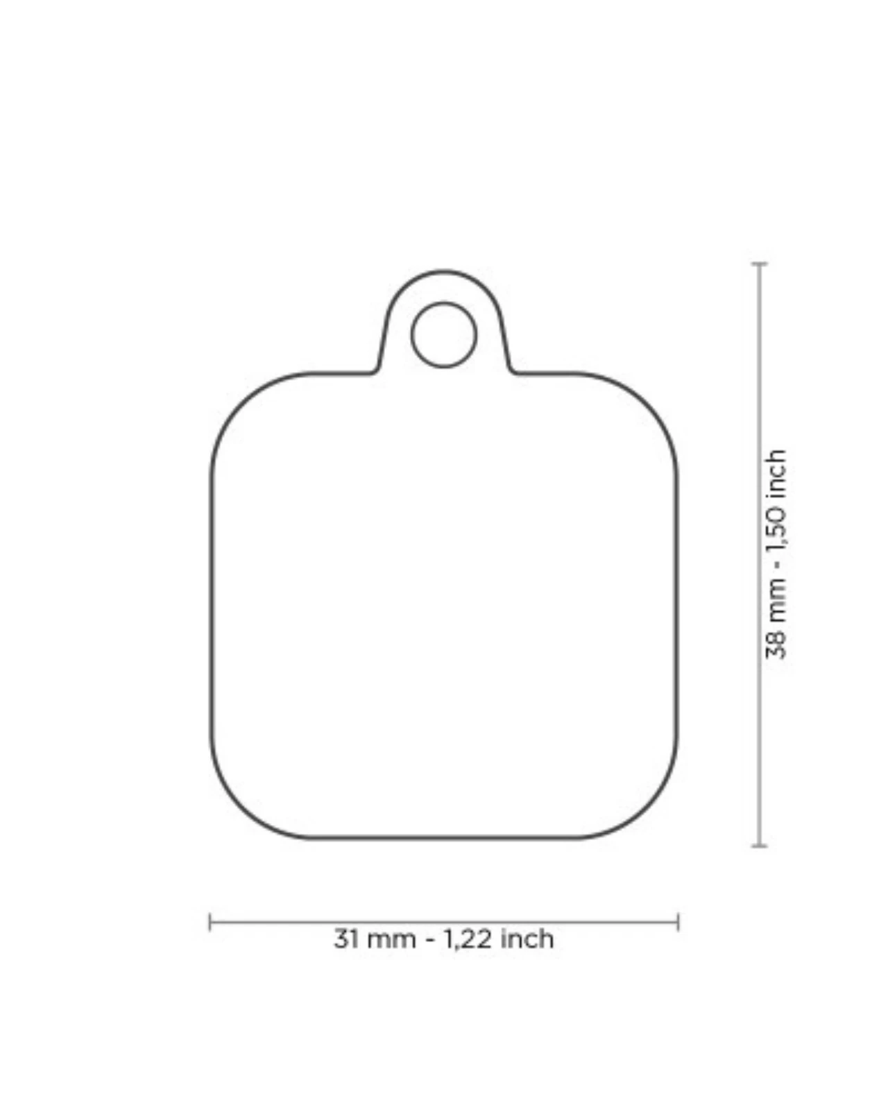 MY FAMILY Hushtag Chrome Plated Brass Square Custom Pet ID Tag 2 MY FAMILY Hushtag Chrome Plated Brass Square Custom Pet ID Tag - Image 2