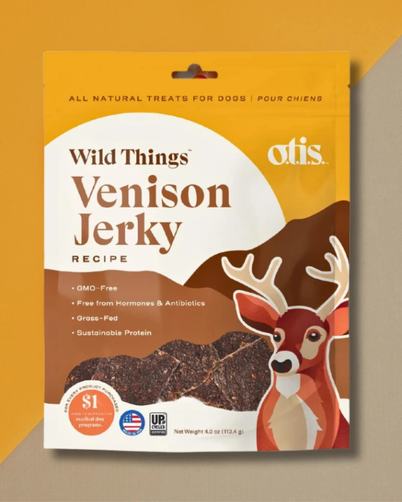 O.T.I.S. Wild Things Venison Jerky Dog Treat 1 O.T.I.S. Wild Things Venison Jerky Dog Treat