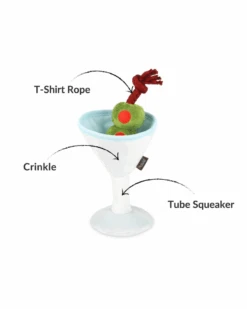 P.L.A.Y. Martini Squeaky Plush Dog Toy -Pet Sale Shop 2 47ecee74 f317 4fc7 949b 7b6e197c0fa7