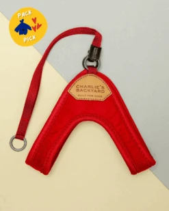 CHARLIE'S BACKYARD Adjustable Easy Dog Harness In Red