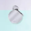 MY FAMILY Chic Circle Chrome Custom Pet ID Tag