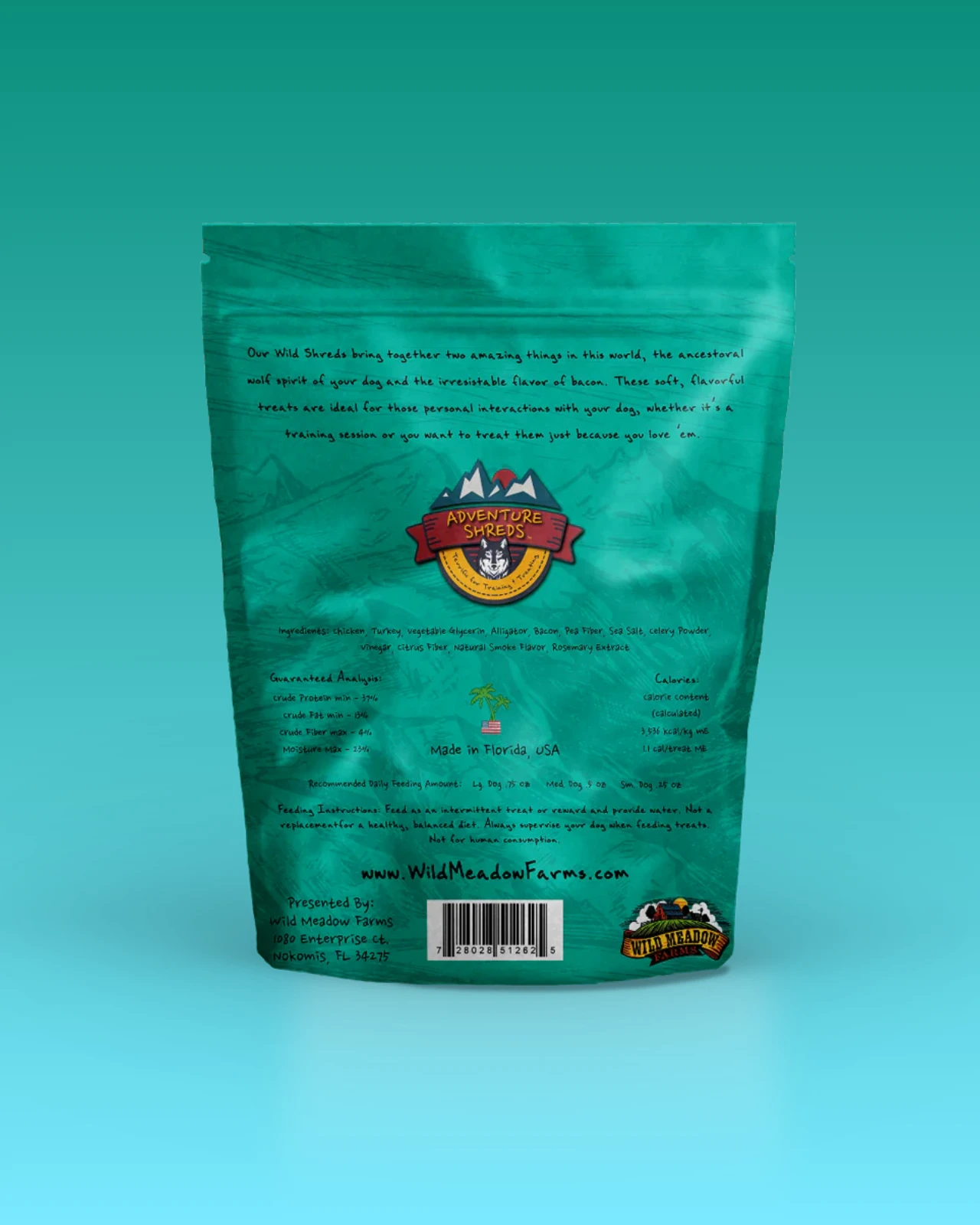 WILD MEADOW Adventure Shreds Alligator Dog Treat (Made In The USA) 2 WILD MEADOW Adventure Shreds Alligator Dog Treat (Made In The USA) - Image 2