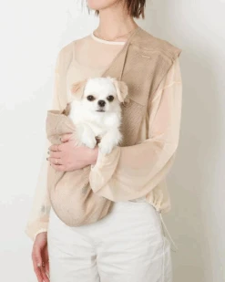 MONCHERI Mesh Dog Sling In Cafe Latte Or Black -Pet Sale Shop 3 195955eb cb12 4fca a12e 8e4e43f0b84f