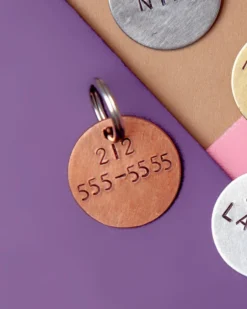 WOWIE GOODS Custom-Stamped Round Pet Name Tag In Copper, Brass, Or Aluminum (Custom/Drop-Ship) 14 WOWIE GOODS Custom-Stamped Round Pet Name Tag In Copper, Brass, Or Aluminum (Custom/Drop-Ship) -Pet Sale Shop 3 1c680d1c 68bd 4fa7 9bb7 c268a0064288