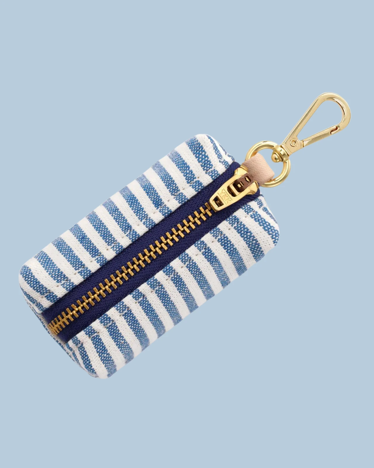 THE FOGGY DOG Lake Blue Stripe Poop Bag Dispenser (Made In The USA) 2 THE FOGGY DOG Lake Blue Stripe Poop Bag Dispenser (Made In The USA) - Image 2