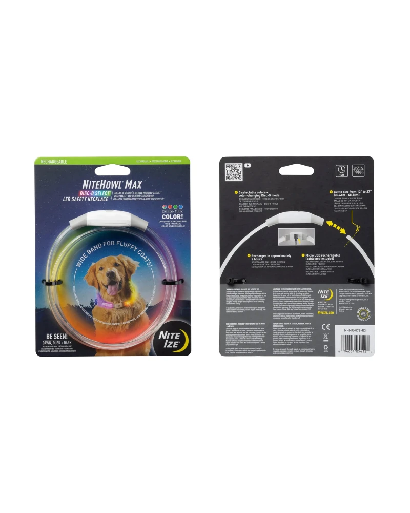 NITE IZE NITEHOWL® MAX Rechargeable Led Safety Dog Necklace 3 NITE IZE NITEHOWL® MAX Rechargeable Led Safety Dog Necklace - Image 3