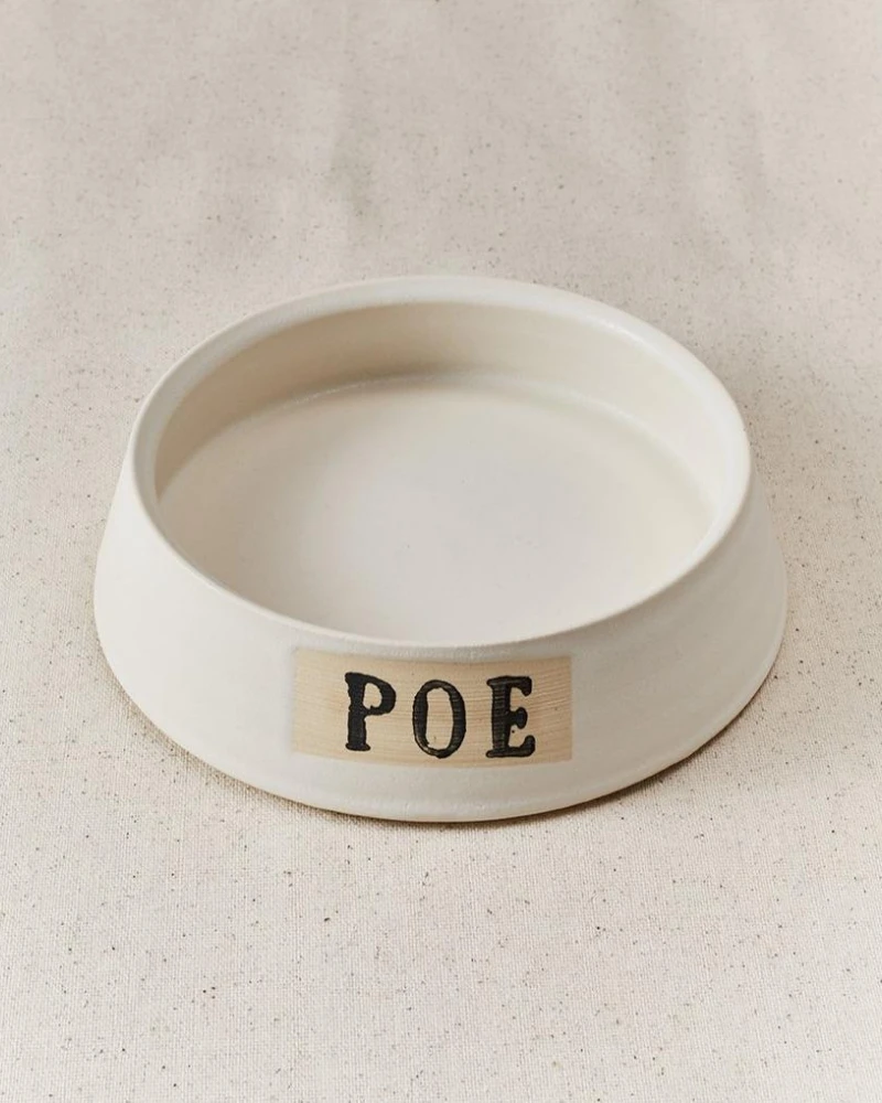 STYLE UNION HOME Poe Pet Bowl In Blanc (Made In The USA) (Custom/Direct-Ship) 2 STYLE UNION HOME Poe Pet Bowl In Blanc (Made In The USA) (Custom/Direct-Ship) - Image 2