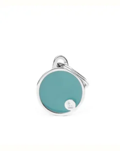 MY FAMILY Handmade Circle Tag In Mint Custom Pet ID Tag -Pet Sale Shop 46