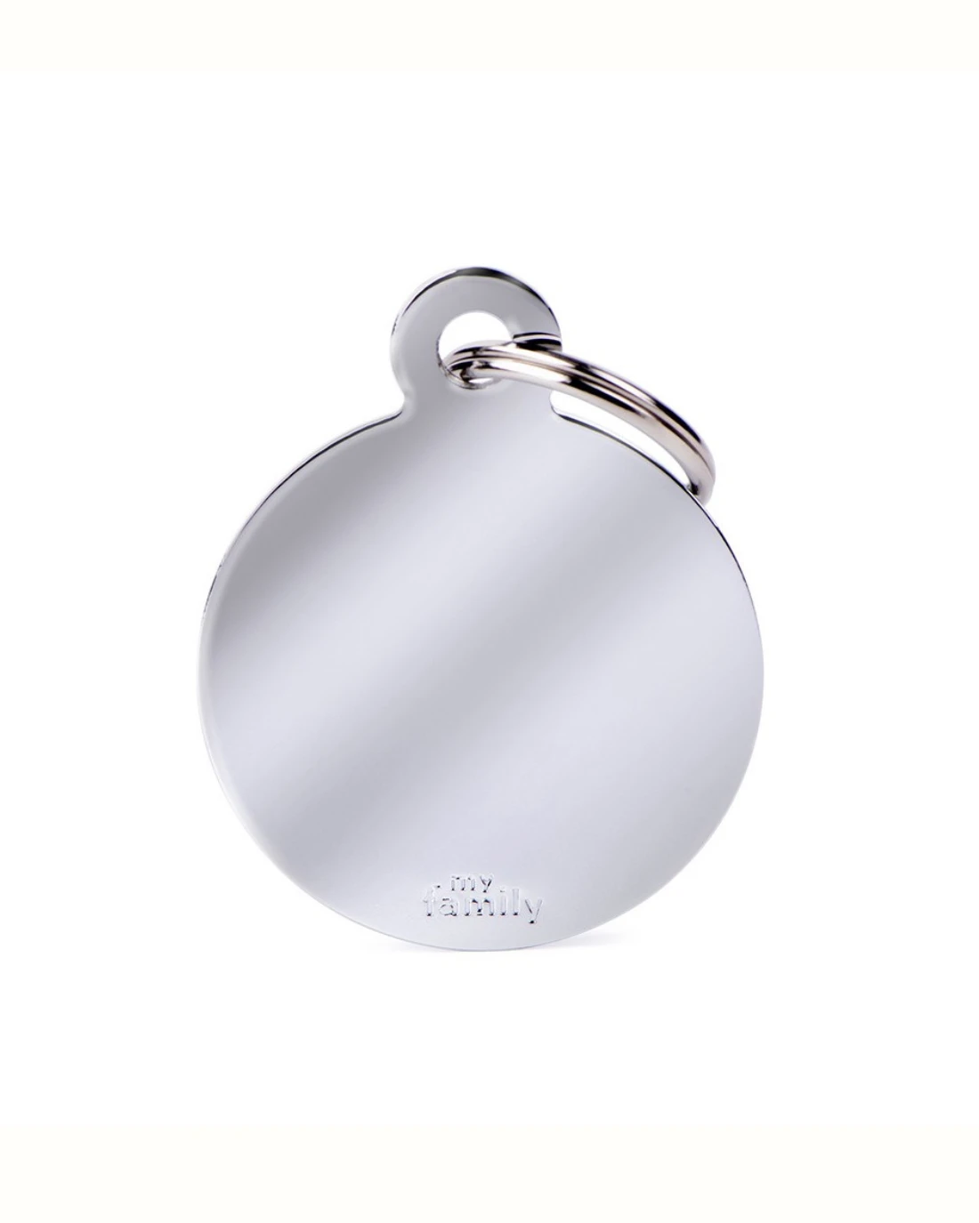 MY FAMILY Chic Circle Chrome Custom Pet ID Tag 3 MY FAMILY Chic Circle Chrome Custom Pet ID Tag - Image 3