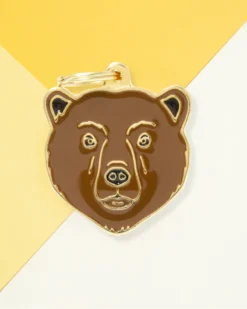MY FAMILY Brown Bear Custom Pet ID Tag
