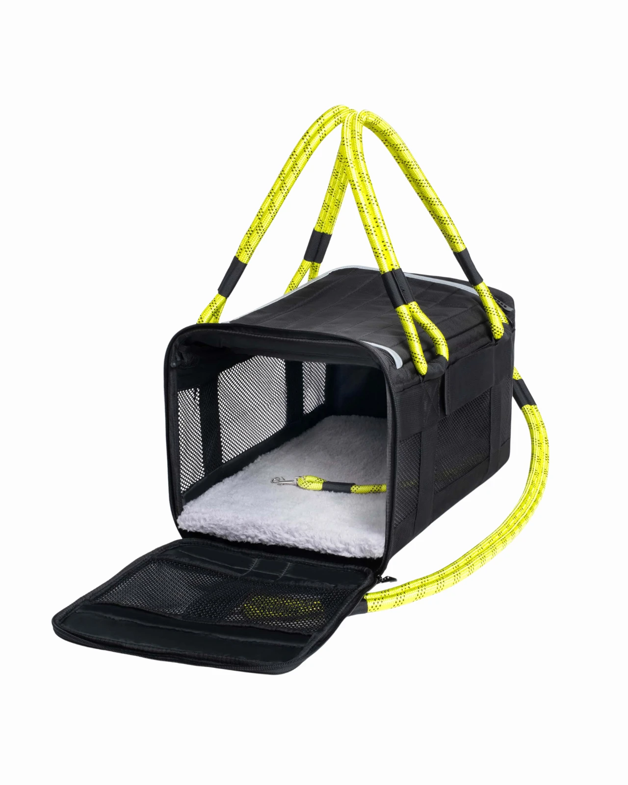 ROVERLUND Out-Of-Offfice Pet Carrier Pro Edition In Black With Neon Yellow Straps 4 ROVERLUND Out-Of-Offfice Pet Carrier Pro Edition In Black With Neon Yellow Straps - Image 4