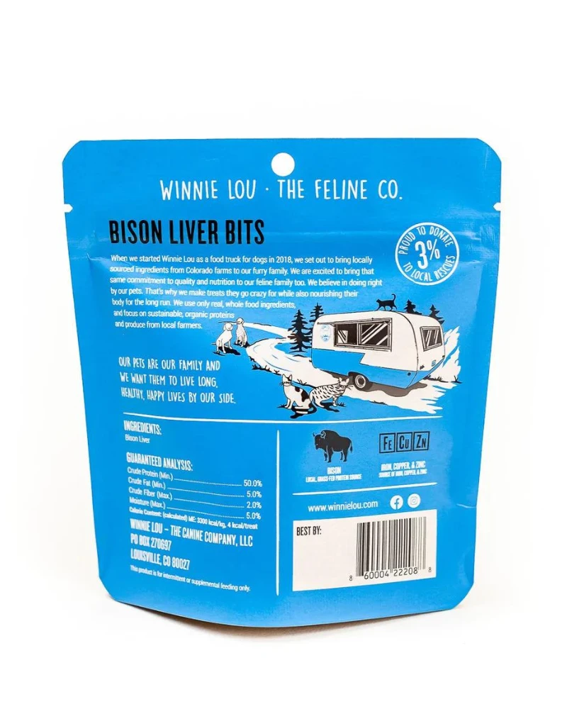 WINNIE LOU Bison Liver Bits Cat Treats 6 WINNIE LOU Bison Liver Bits Cat Treats - Image 6