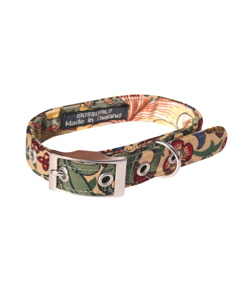BLOSSOM CO. William Morris Golden Lily Dog Collar 2 BLOSSOM CO. William Morris Golden Lily Dog Collar - Image 2
