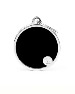 MY FAMILY Handmade Circle Tag In Jet Black Custom Pet ID Tag -Pet Sale Shop 50 d9203154 cddb 4001 a587 59032be849d3