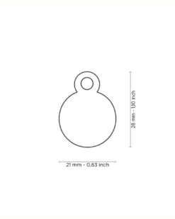 MY FAMILY Chic Circle Chrome Custom Pet ID Tag 9 MY FAMILY Chic Circle Chrome Custom Pet ID Tag -Pet Sale Shop 51