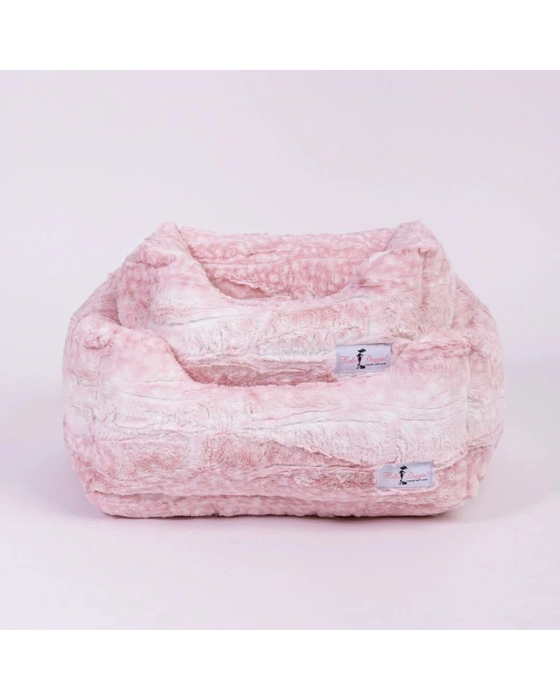 HELLO DOGGIE Cashmere Collection Faux-Fur Dog Bed In Pink Fawn (Custom/Direct-Ship) (Made In The USA) 3 HELLO DOGGIE Cashmere Collection Faux-Fur Dog Bed In Pink Fawn (Custom/Direct-Ship) (Made In The USA) - Image 3