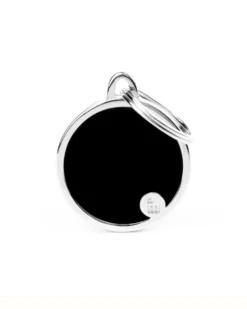 MY FAMILY Handmade Circle Tag In Jet Black Custom Pet ID Tag -Pet Sale Shop 55 01837431 01c0 4b41 a3ff 0771be9b2ab2