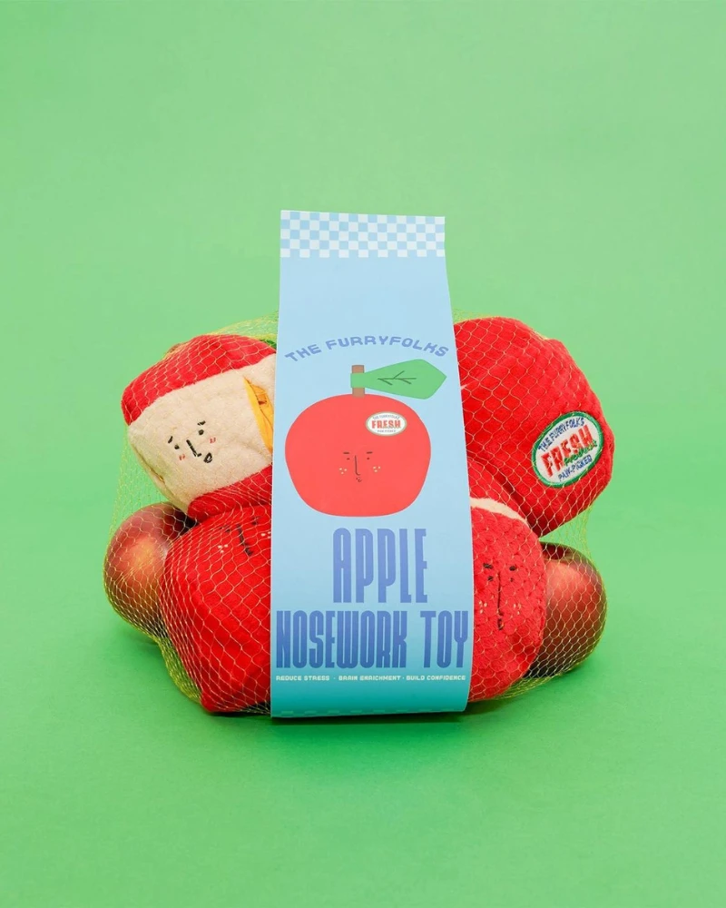 THE FURRY FOLKS Apple Nosework Dog Toy 7 THE FURRY FOLKS Apple Nosework Dog Toy - Image 7