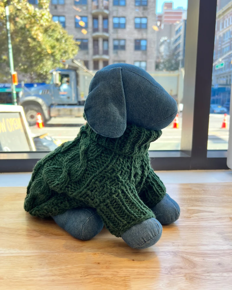 DOG & CO. COLLECTION Downtown Roll Neck Dog Sweater In Evergreen 6 DOG & CO. COLLECTION Downtown Roll Neck Dog Sweater In Evergreen - Image 6