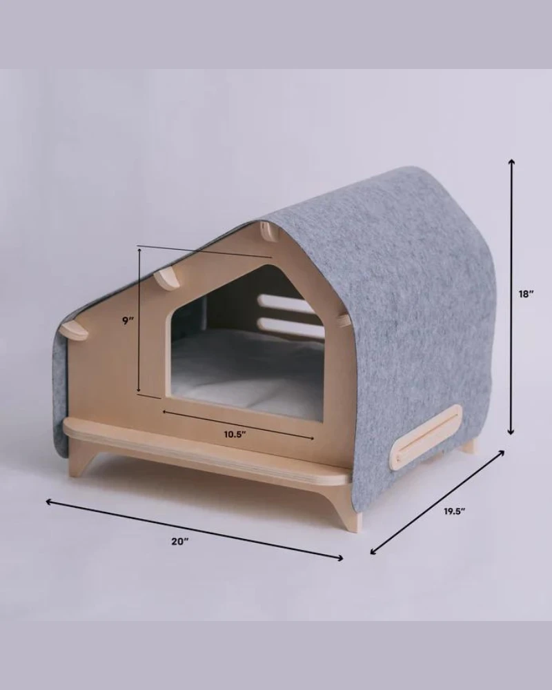 RAWRY PETS The Little Pet Cabin In Light Grey (FINAL SALE) 3 RAWRY PETS The Little Pet Cabin In Light Grey (FINAL SALE) - Image 3