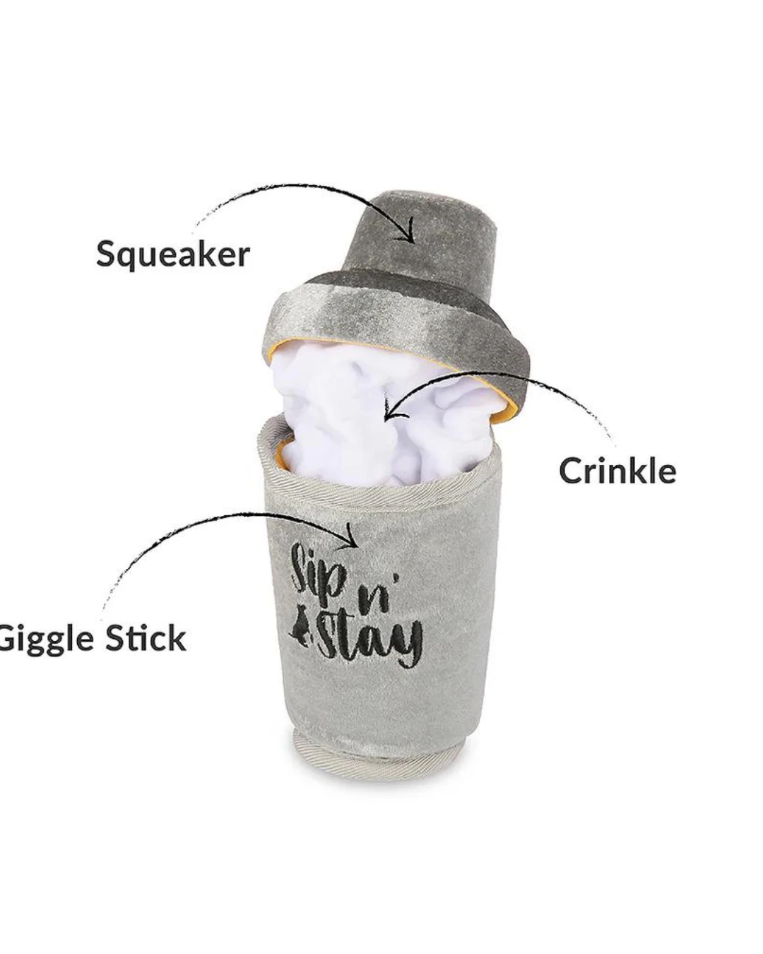 P.L.A.Y. Dogtail Shaker Squeaky Crinkle Dog Toy 4 P.L.A.Y. Dogtail Shaker Squeaky Crinkle Dog Toy - Image 4