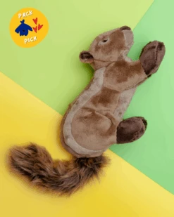 FLUFF & TUFF Peanut The Squirrel Squeaky Dog Plush Toy