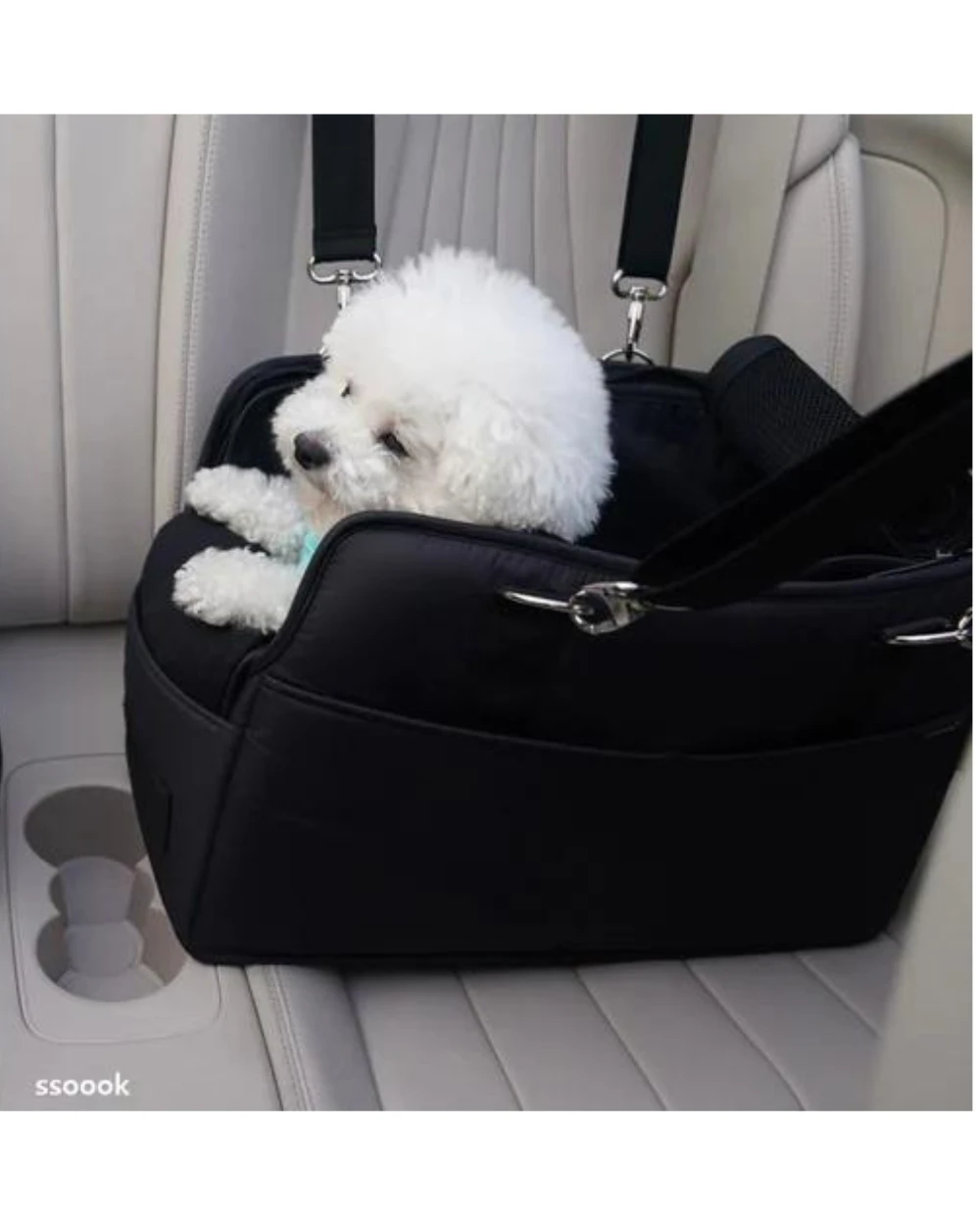 SSOOOK Adjustable Strap Dog Carrier Bag In Black 8 SSOOOK Adjustable Strap Dog Carrier Bag In Black - Image 8