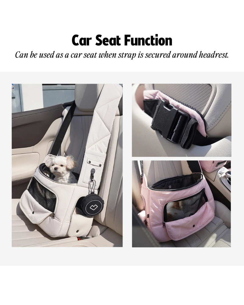 SSOOOK Dog Sling Bag In Black Or Beige 10 SSOOOK Dog Sling Bag In Black Or Beige - Image 10